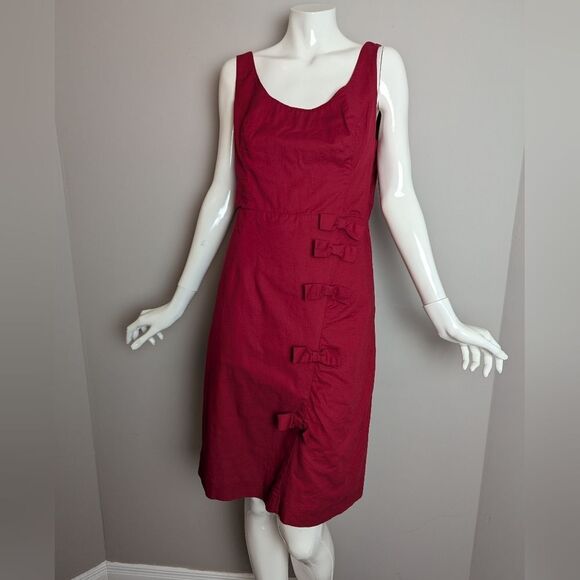 Moulinette Soeurs Red Cascading Bow Dress – Size 8 – Anthropologie - Picture 1 of 10